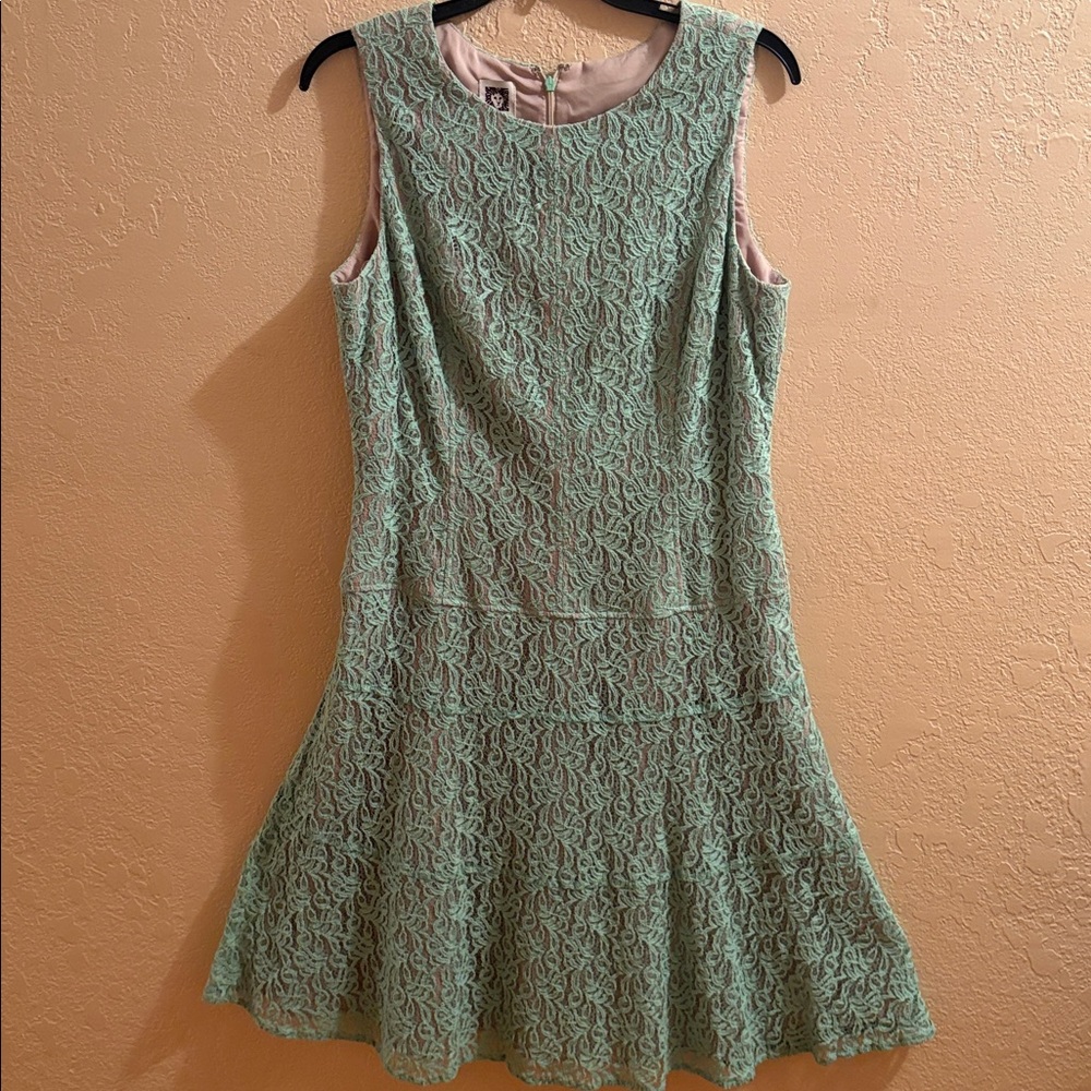 Anne Klein Green Lace Dress